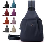 Waterproof 2-Way Commuter Bag, Large Capacity 3-in-1 Multifunctional Sling Bags for Backpack/Shoulder/Crossbody (E)