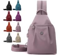 Waterproof 2-Way Commuter Bag, Large Capacity 3-in-1 Multifunctional Sling Bags for Backpack/Shoulder/Crossbody (B)