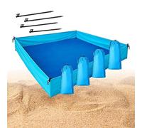 Waterproof Beach Blanket - Foldable Windproof Sand Mat, Oversized Picnic Sheet with 4 Stakes 4 Sandbags, Heat Resistant Ground Cover, Ideal for Travel Camping Outdoor Park Backyard Lawn Garden