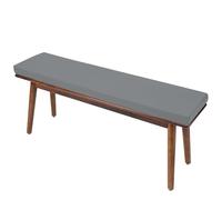 Waterproof Bench Cushions 48x12x2 in Fade Resistant Thick Pad Non-Slip Outdoor Cushion with Ties and Removable Cover for Porch Swing Sofa Garden(33 Gray,36x12x2in)