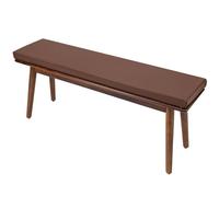 Waterproof Bench Cushions 48x12x2 in Fade Resistant Thick Pad Non-Slip Outdoor Cushion with Ties and Removable Cover for Porch Swing Sofa Garden(59 Coffee,42x16x2in)