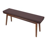 Waterproof Bench Cushions 48x12x2 in Fade Resistant Thick Pad Non-Slip Outdoor Cushion with Ties and Removable Cover for Porch Swing Sofa Garden(61 Coffee,32x18x2in)