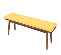 Waterproof Bench Cushions 48x12x2 in Fade Resistant Thick Pad Non-Slip Outdoor Cushion with Ties and Removable Cover for Porch Swing Sofa Garden(50 Yellow,48x12x2in)
