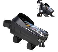 Waterproof Bike Frame Bag - PU Hard Shell Bicycle Front Frame Bag Large Capacity Cycling Phone Holder Bags Anti-Scratch Bike Top Tube Holder Case for Men Bicycle Accessories Gift