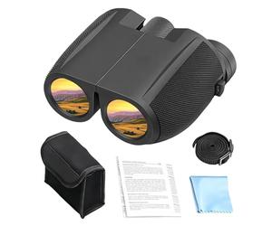 Waterproof Binoculars 10x25 - Compact Easy Focus High Power Multi Coated Lenses Lightweight Design | Binoculars for Bird Watching Hiking Camping Travel Sports Outdoor Activities