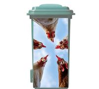 Waterproof Cartoon Bin Decals - Printed Sticky Label, Trash Can Decoration, | 37x82cm Animal Trash Can Stickers Garbage Can Stickers W Courtyard, Kitchen, Dining Room, Bakery, Hotel, Garden, Park, Street