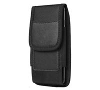 Waterproof Cell Phone Waist Pack - Belt Clip Holster with Pen Holder For 5.5-6.5" Devices | Black Oxford Fabric Phone Carrier For Men, Women | Secure Mobile Pouch For Worksite, Hiking, Running