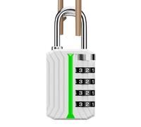 Waterproof Combination Lock, Keyless Padlock with Zipper Feature for Lockers, Gates, and Doors, Secure Lock for Office, Garage, Warehouse, Patio, Porch, Travel, Moving, or Backpacking Use
