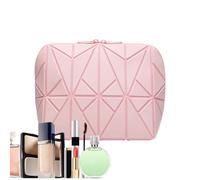 Waterproof Cosmetic - Travel Toiletry Pouch, Fold out Pack, Makeup Case with Sturdy Zipper, Grooming for Gym Showers, Travel Supplies, Versatile Storage Pouch for Hair Brushes