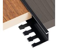 Waterproof Cuttable Thresholds Reducer Wood to Tile,Flooring Transition Strip for Front Door Doorway, 35/39/47/55/59 Inch Long Edge Trim(Black,130cm/51.2in)