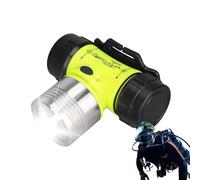 Waterproof Dive Headlamp, Underwater Flashlight, Diving Head Torch with High Bright Design, Sturdy LED Divin Gear Light, Hands Free Exploration Lamp with Rugged Style, Outdoor Gear for Snorkeling