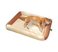 Waterproof Dog Bed, Puppy Sleeping Mat, 19.69x15.75x3.15 Inches Soft Breathable Rest Cushion, High Rebound Filling, Non-Slip Base, Pet Sleeping Pad for Car, Bedroom and Travel Use