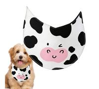 Waterproof Dog Bib Cow Pattern Adjustable Drool Towel Handkerchief Pet Bandana Collar Protector Grooming Costume Accessory Cute Outfit Photo Holiday Wear Suitable Ideal For Easte