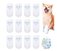 Waterproof Dog Booties, Non Woven Dog Boots, Adjustable Bandage, 3.27x6.05 Inches Sturdy Covers, Puppy Paw Protectors for Indoor, Outdoor, Weather Protection