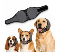 Waterproof Dog Calming Hoodie Ear Wraps, Noise Reducing Ear Protection, Adjustable No Shake Dog Earmuffs for Fireworks, Thunder, Vacuum, Grooming,Bathing and Swimming (Gray,Medium)
