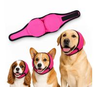 Waterproof Dog Calming Hoodie Ear Wraps, Noise Reducing Ear Protection, Adjustable No Shake Dog Earmuffs for Fireworks, Thunder, Vacuum, Grooming,Bathing and Swimming (Pink,Large)