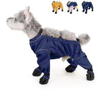 Waterproof Dog Shoes Leggings, Dirty Proof Pet Paws Protector, Anti-Dirty Dogs Pants, Reflective Pet Paw Protector for Dogs Winter Snow Rain Hiking Walking (Small,Blue)