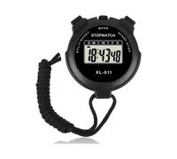Waterproof Electronic Stopwatch, Multifunction Sports Stopwatch, Digital Stopwatch Interval Referee Digital Watch Abs Outdoor with Lanyard (black)
