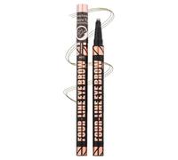 Waterproof Eyebrow Pencil, Long Lasting Brow Definer, 4 Tip Contour Tool, Smudge-Proof Formula, Precision Shaping, Travel-Friendly, Studio and Home Use, Natural Brown Color