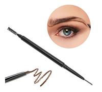 Waterproof Eyebrow Pencil with Brow Brush, Double-Ended Mechanical Ultra-Fine Long-Lasting Eyebrow Pen Cosmetic Tool Makeup Supplies (Soft Brown)
