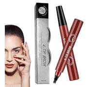 Waterproof Eyebrow Pencils, Long-Lasting Tint, 4.72x0.79in Precise Compact Tools, Smudges Proof Authentic, Commute Makeup Tool for Home Commute Travel Use Women