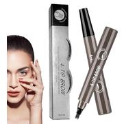 Waterproof Eyebrow Pencils, Long-Lasting Tint, 4.72x0.79in Precise Compact Tools, Smudges Proof Authentic, Commute Makeup Tool for Home Commute Travel Use Women