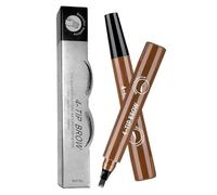 Waterproof Eyebrow Pencils, Long-Lasting Tint, 4.72x0.79in Precise Compact Tools, Smudges Proof Authentic, Commute Makeup Tool for Home Commute Travel Use Women
