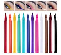 Waterproof Eyeliner, 12 Colores Delineador de Ojos, Lápiz Delineador Líquido Mate, Eyeliner Waterproof Resistente Al Agua Y Antimanchas para Cosplay