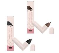 Waterproof Eyeliner Stamp, Sello De Maquillaje Negro De Ala De Punta Doble, Smudgeproof & Sudor Impermeable, Apariencia De Eyes De Gato Perfecto,Dos piezas negras y marrones