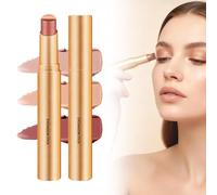 Waterproof Eyeshadow Stick - Eye-Shadow, 3-in-1 Easy Eyeshadow Stick, Gradient Pencil with Glitter Finish, Cosmetic Tool Portable Use (03 Fine shimmer coffee orange)