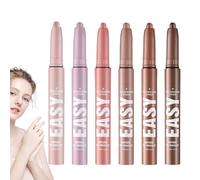 Waterproof Eyeshadow Stick Set, 6pcs Matte Eye Crayons, Long-Lasting Creamy Eye Brightener Makeup Kit, Easy Glide Pigment, for Girls, Parties, Beauty, Beginners, Professional