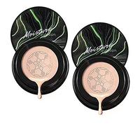 Waterproof Flawless Air Cushion Foundation, Mushroom Head Air Cushion CC Cream Foundation Cover Concealer, Even Skin Tone Makeup Base (Natural 2pcs)