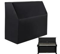 Waterproof Full Size Piano Cover for Upright Pianos, Black Protective Dust Cover with Storage Bag, All-Season Fabric Protector for Music Rooms, Studios, Schools, 60.2x23.6 Inches