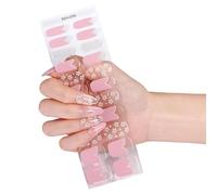 Waterproof Gel Nails Stickers Not Needed Heat Lamp Flexible Design for Long Lasting Manicure with Various Patterns Quickly Dry Nail Art Stickers ABS