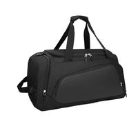 Waterproof Gym Bag, Large Workout Duffel, Multi-Compartment Fitness Organizer, Built-In Shoe Storage, Fabric, 40l Capacity Black, Ideal for Running Basketball, 58x26x26cm
