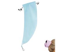 Waterproof Hair Sleeve for Long Hair: Reusable Adjustable Crown Wash Shower Cap Protects Ponytails and Braids, Quick Root Refresh for Shower, Pool, Gym, and Travel, Time Saver (Blue)