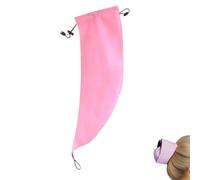 Waterproof Hair Sleeve for Long Hair: Reusable Adjustable Crown Wash Shower Cap Protects Ponytails and Braids, Quick Root Refresh for Shower, Pool, Gym, and Travel, Time Saver (Pink)