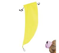 Waterproof Hair Sleeve for Long Hair: Reusable Adjustable Crown Wash Shower Cap Protects Ponytails and Braids, Quick Root Refresh for Shower, Pool, Gym, and Travel, Time Saver (Yellow)