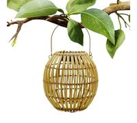Waterproof Hanging Solar Lantern Ornaments, Solar Lanterns | Hangable Weatherproof Rattan Light | Boho Outdoor Lantern | For Garden Pathway Patio Yard Home Porch Fence Gate Wall Deck Tree