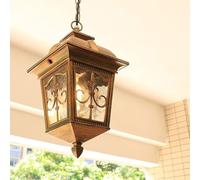 Waterproof Lantern Ceiling Lighting Metal Glass External Pendant Light E27 1-Light Outdoor Chandelier ,Pendant Ceiling Light