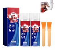 Waterproof Leak Repair Spray With Brush, Fast Dry Roof Sealant Coating, Multi-Surface Crack Filler for Concrete Tile Metal Gutter Window Frame for Indoor & Outdoor Use (2Pcs*Trasparente)