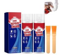 Waterproof Leak Repair Spray With Brush, Fast Dry Roof Sealant Coating, Multi-Surface Crack Filler for Concrete Tile Metal Gutter Window Frame for Indoor & Outdoor Use (2Pcs*Grigio)