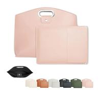 Waterproof Leather 14-16in 2pcs Laptop Bag For Women, Oceantree Laptop Bag for Women Handbag (Pink)