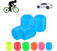 Waterproof Luminous Car Tire Valve Caps, Glow in The Dark Tire Valve Caps, Universal Fluorescent Bicycle Stem Covers, Car Mods Accessories Ruck, SUV, Motorcycles, Bike (Blue,8PCS)