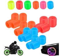 Waterproof Luminous Car Tire Valve Caps,Luminous Tire Valve Stem Cap Set,Universal Durable Illuminated Tires Air Cap Cover,Easy-to-Install,No-Tool-Required for Most Vehicle Tires (20E)