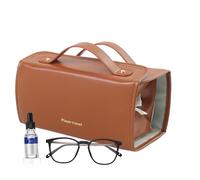 Waterproof Makeup Brush Case, Portable Makeup Brush Case, Eye Shadow Makeup Palette Bag, Multi-Compartment Cosmetic Case, Travel Makeup Brush Organizer 9.84x4.72x4.72 Inches for Eye Shadow, marrón,