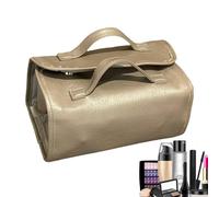 Waterproof Makeup Case - Roll Up Make Up Bag, Toiletry Bags for Toiletries, Multifunctional Cosmetic Bag with Compartment, Travel Pouch, Toiletry Organizer for Brushes and Cosmetic Essentials