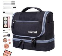 Waterproof Makeup Pouch | Travel Cosmetic Organizer | Wet and Dry Separation Pouch | Makeup Pouch with Hook | Wet and Dry Separation Travel Pouch, Storage Organizer with Hook for Home Travel