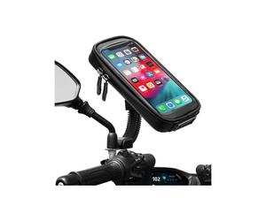 Waterproof Mobile Phone Holder for Motorcycle, Bicycle, Scooter - Mirror Mount for Samsung ZJ3 XL