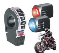 Waterproof Motorcycle Speakers with Handle Switch - Wireless Stereo Audio For Handlebar | 12-24V Motorcycle Sound System with Phone Charging TF Card Playback | For Scooter Bicycle Bike